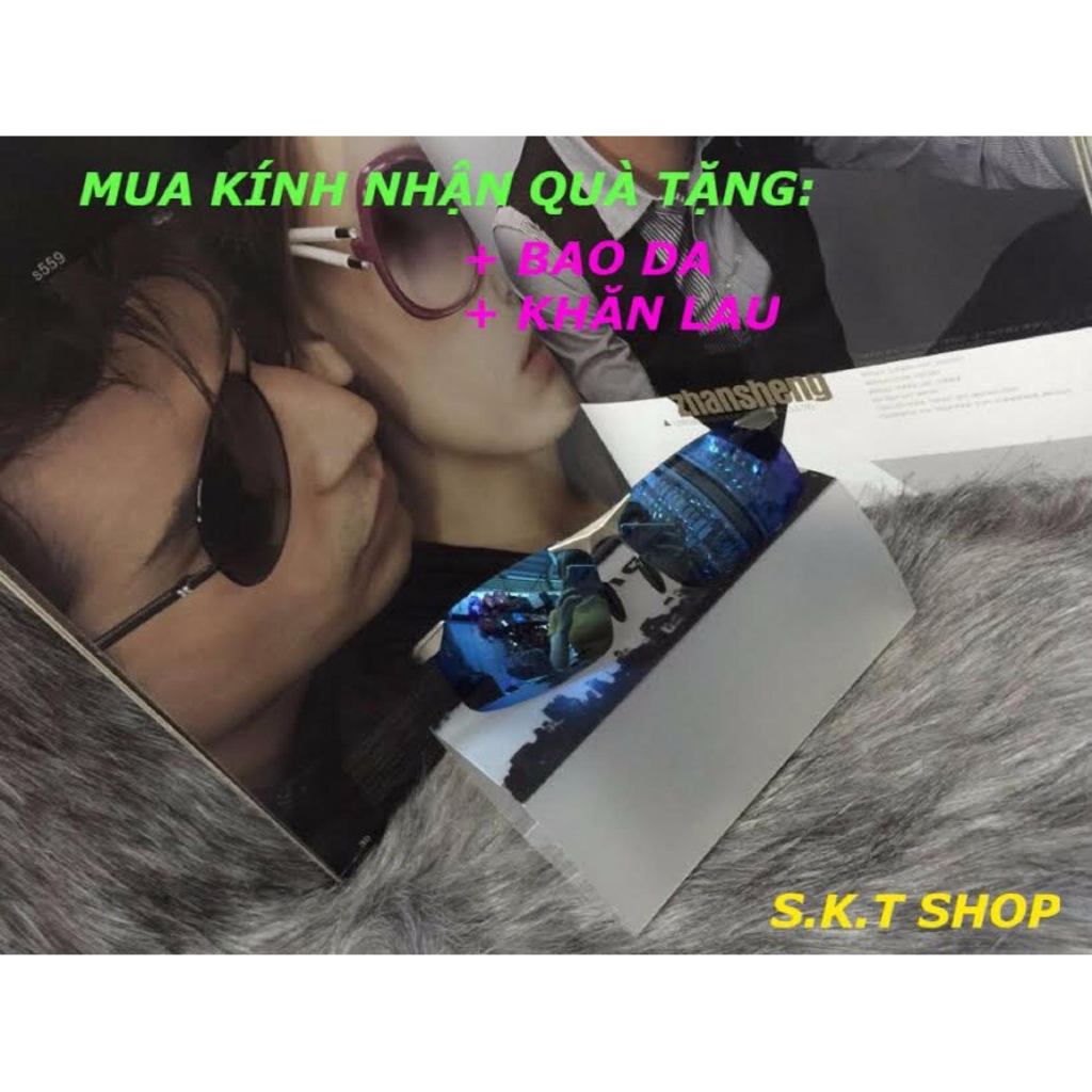 Kính mắt nam gọng nhôm cao cấp( xanh)