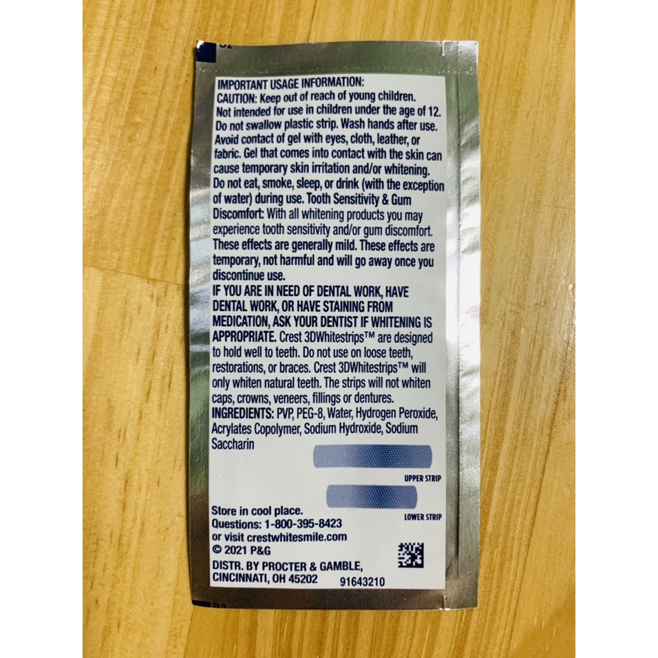 Miếng dán trắng răng Crest 3D Professional White levels 12 whiter