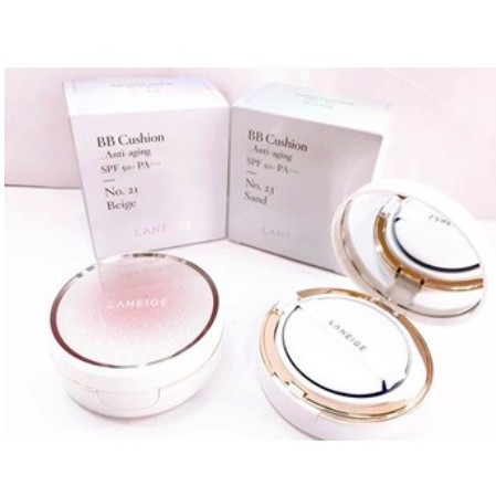 Kem Nền Đa Năng Ngăn Ngừa Lão Hóa LANEIGE BB Cushion Anti-aging SPF 50+ PA+++ No.21 Beige TẶNG KÈM LÕI | BigBuy360 - bigbuy360.vn