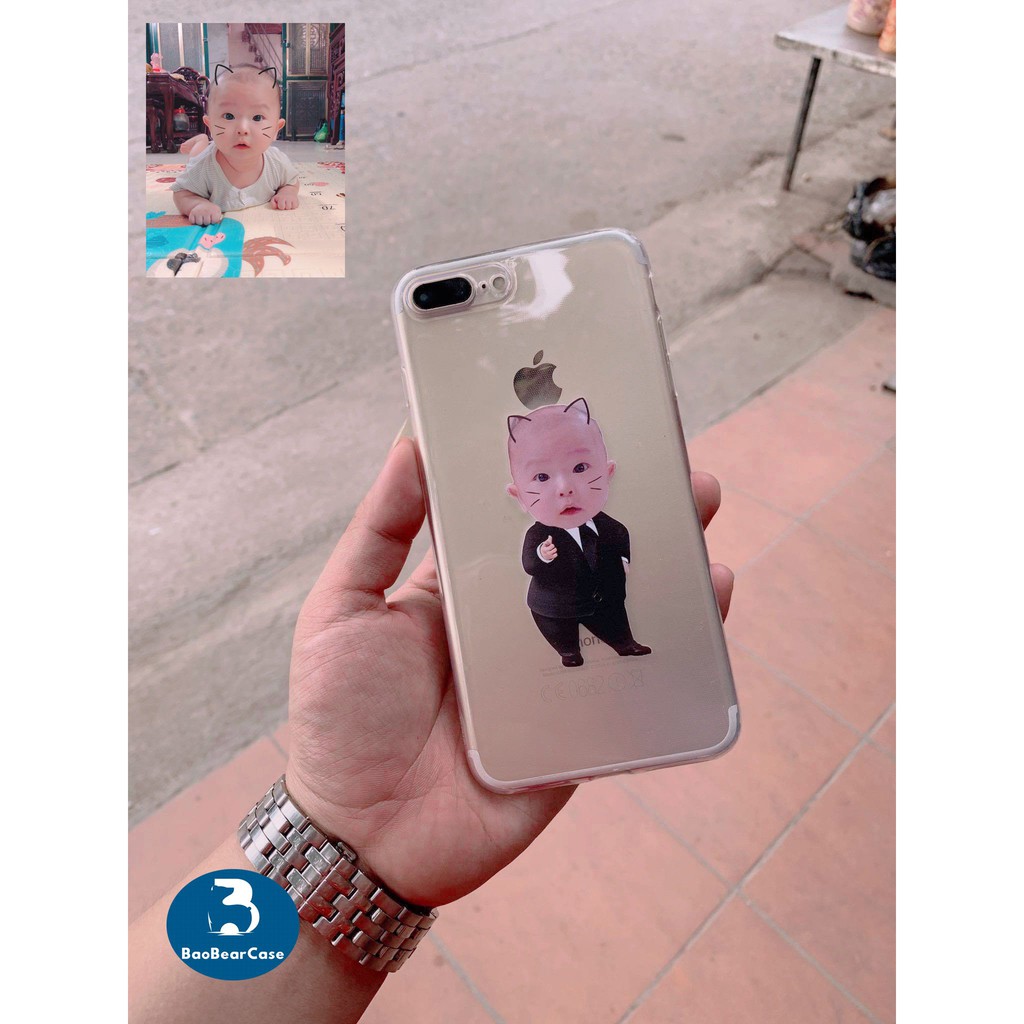 Ốp lưng điện thoại ghép ảnh trẻ em chibi