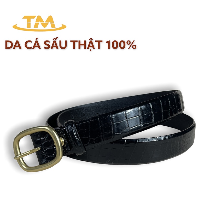 Thắt Lưng Dây Nịt Nam Nữ Da Cá Sấu Cao Cấp Bản Rộng 3cm ST301 Full Hộp Tặng Thêm Móc Khóa Bàn Tay Cá Sấu