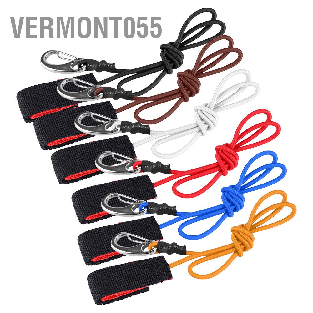 Vermont055 Elastic String Boating Kayak Paddle Safety Rod Leash with Carabiner for Paddling