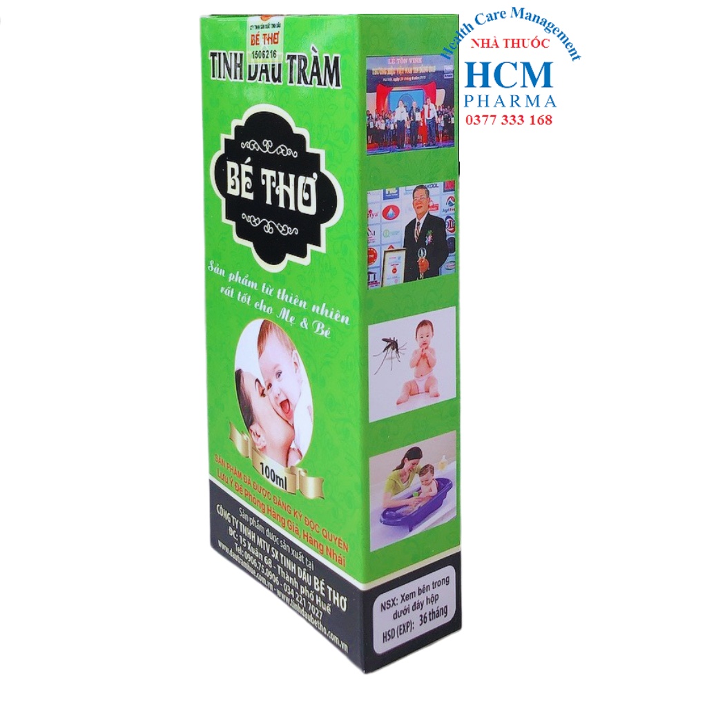 Dầu tràm cho Bé Thơ sơ sinh nguyên chất Huế 50ml 100ml có tem chống hàng giả của nhà sản xuất HCM14