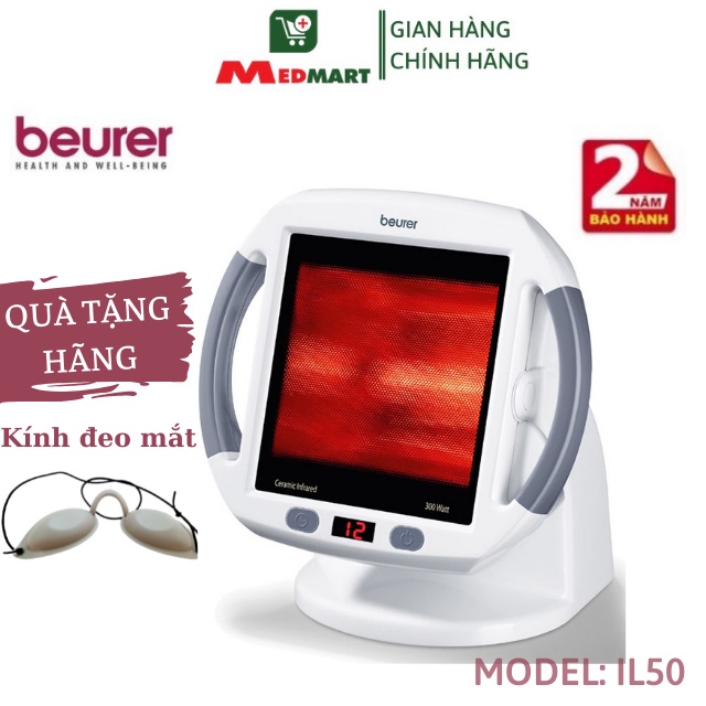 [Chính Hãng] Đèn Hồng Ngoại Trị Liệu Beurer Đức IL50 - Loại 300W - Bảo Hành 2 Năm - Medmart