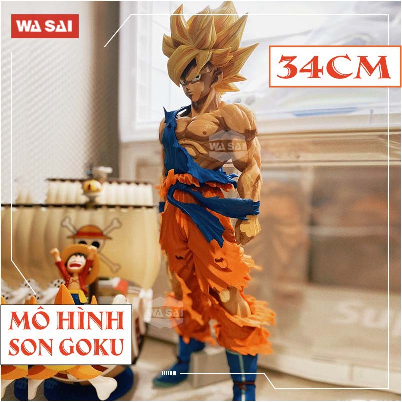(Có sẵn - 34cm) Mô hình Son Goku 2D Dragon Ball siêu nét - Nhựa đặc cực nặng
