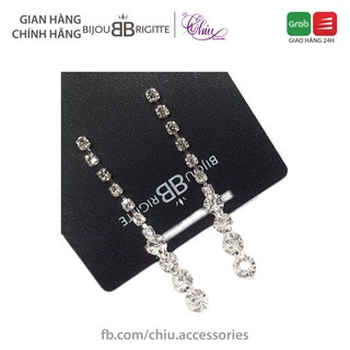 Bijou Brigitte khuyên tai hạt đá trắng