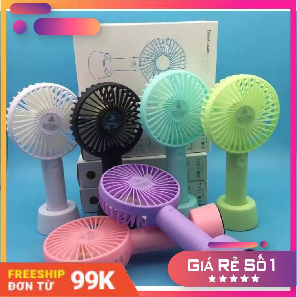 Quạt Mini XFan Có Pin Sạc Cầm Tay Tuỳ Chỉnh 3 Cấp Độ Siêu Mát - Loại có đế để bàn