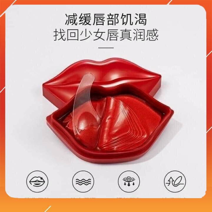 MẶT NẠ MÔI HOA HỒNG DƯỠNG ẨM MỀN MÔI CĂNG MỌNG [hộp 20 miếng]