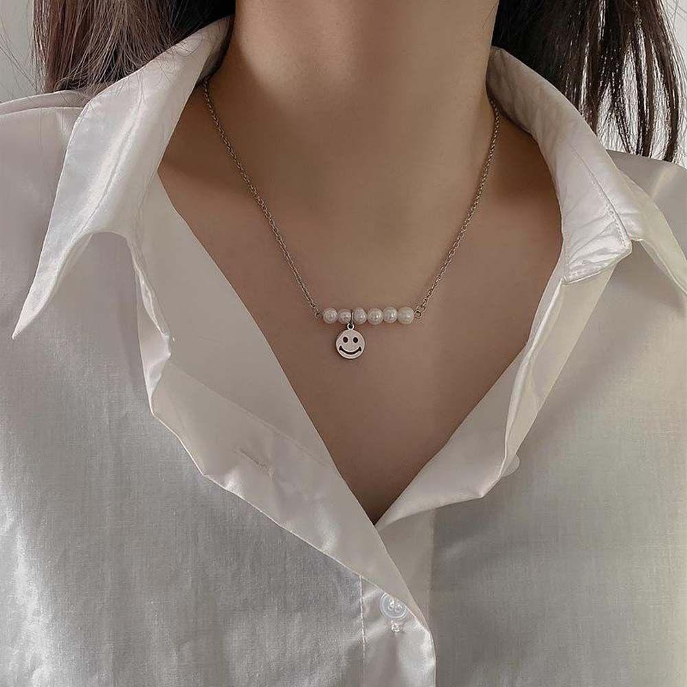 AROMA Vòng Cổ Choker Mặt Cười Thời Trang Cho Nữ