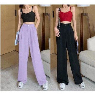 Quần ống rộng nữ 💖FREESHIP💖 Quần ống suông nữ dáng dài 100cm chất tuyết mưa đẹp