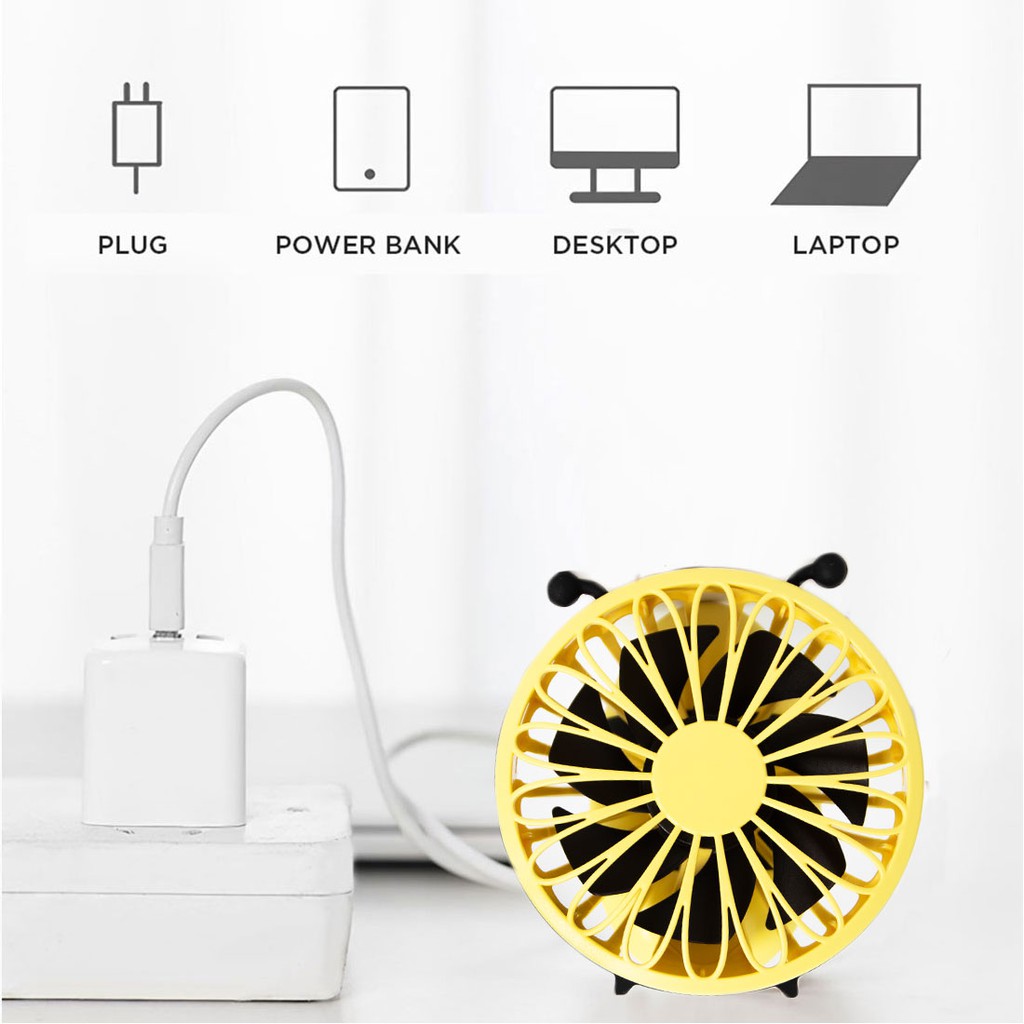 Quạt cầm tay mini dễ thương làm mát dịp ngoài trời/ văn phòng/ du lịch Miniso | BigBuy360 - bigbuy360.vn