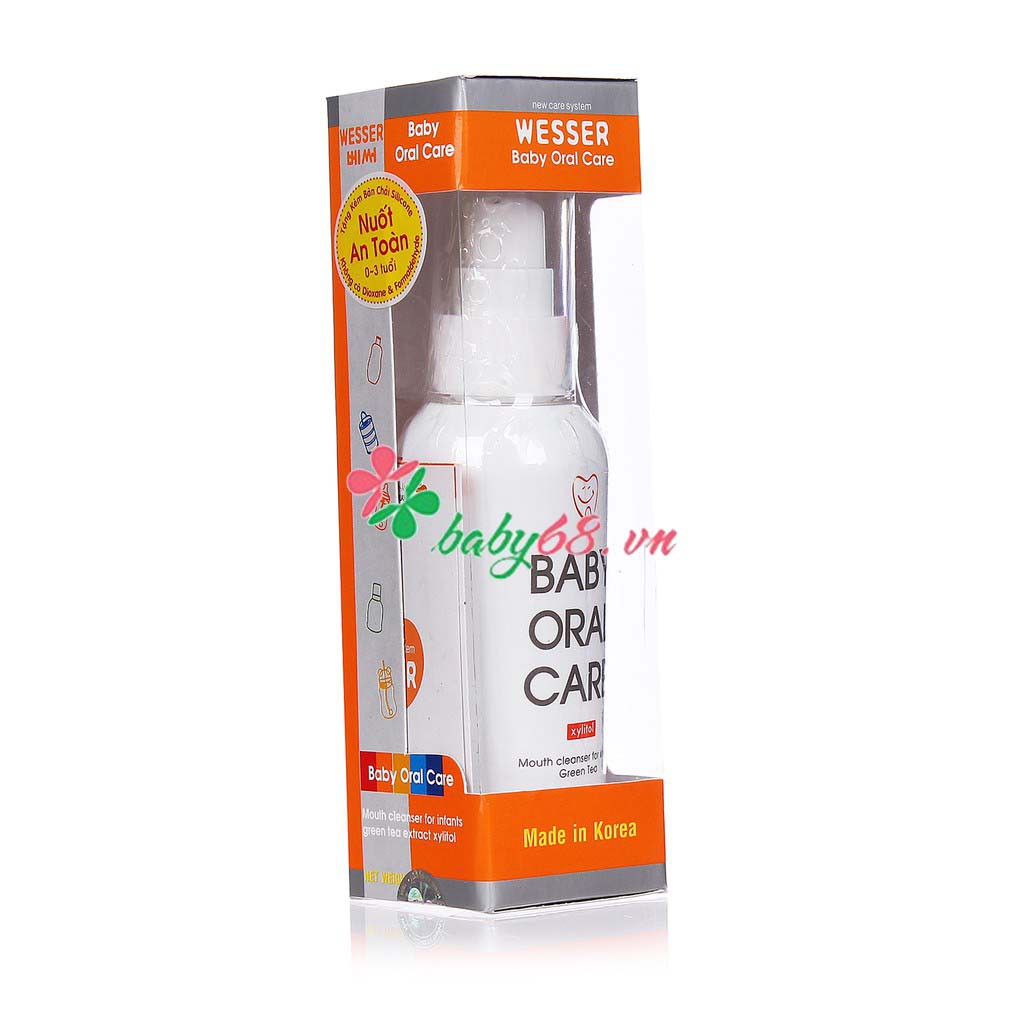 Nước rơ lưỡi, vệ sinh răng miệng Wesser cho bé (baby Oral Care) - 80g