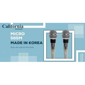 [ Chính Hãng ] Micro Karaoke có dây California Pro 565M, xuất xứ Hàn Quốc ( Mic karaoke có dây california pro565M )