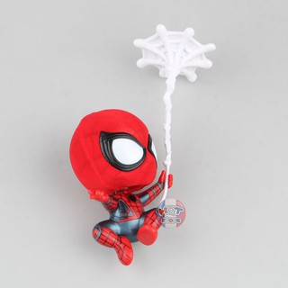 Mô hình Spider Man Chibi đu tơ nhện đầu lắc lư