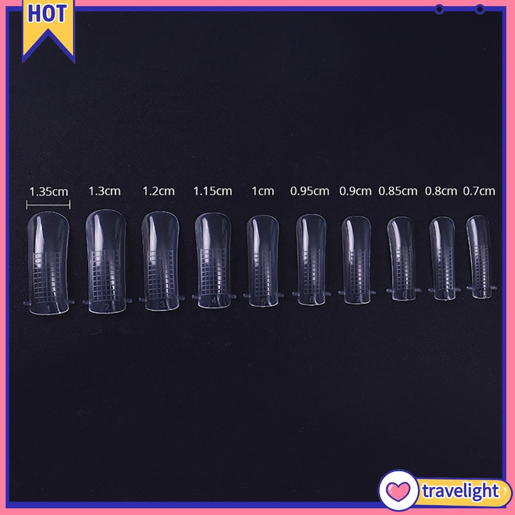 [Hàng mới về] Set 100 khuôn hỗ trợ làm móng tay giả nối dài đắp gel UV