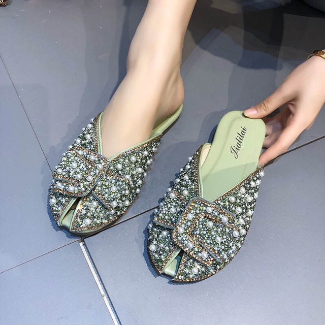 (ORDER) dép sục hở miệng đính đá- Có ảnh thật | BigBuy360 - bigbuy360.vn