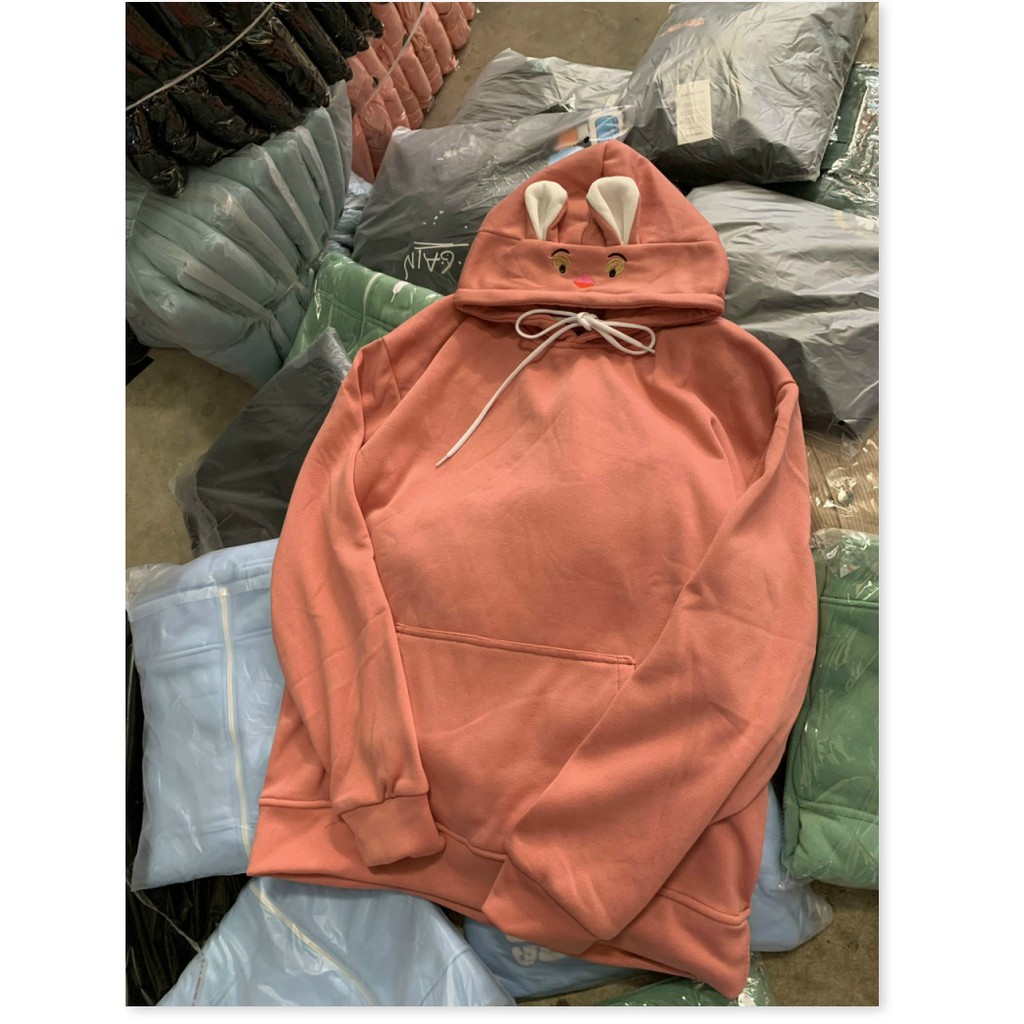 [FREE SHIP TOÀN QUỐC] ÁO KHOÁC NỮ HOODIES TAI THỎ THUN NỈ FORM RỘNG THỜI TRANG SIÊU XINH