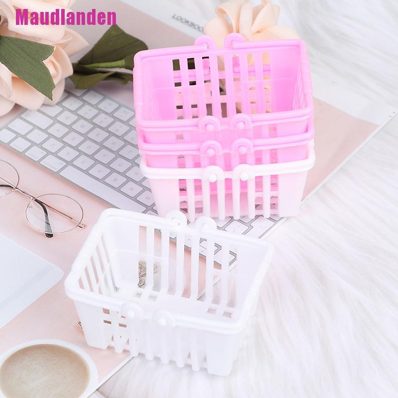 Set 2 Giỏ Mua Sắm Đồ Chơi Mini Cho Nhà Búp Bê