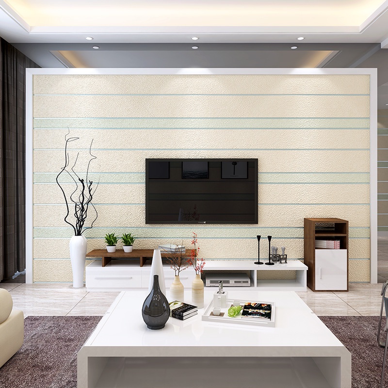 Giấy Dán Tường Họa Tiết Kẻ Sọc 3D Trang Trí Phòng Khách Phòng Ngủ