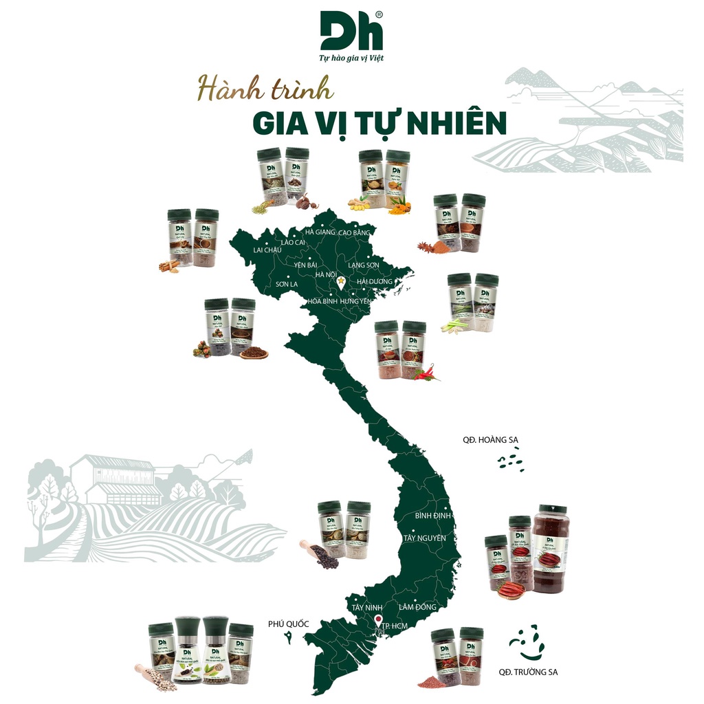 Quế hồi thảo quả Natural Dh Foods gia vị, nguyên liệu tiện lợi tăng hương vị 25Gr