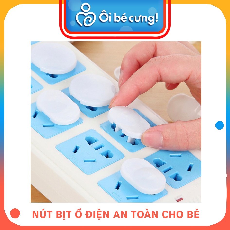 NÚT BỊT CHE ĐẬY Ổ CẮM ĐIỆN AN TOÀN CHO BÉ LOẠI 2 CHÂN Cao Cấp,Bọc ổ cắm siêu nhỏ gọn - SHOP ÔI BÉ CƯNG PK