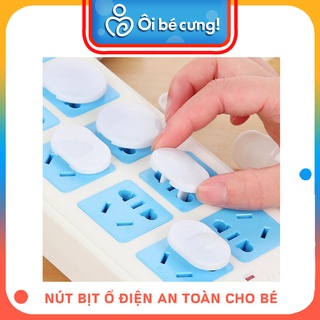 NÚT BỊT CHE ĐẬY Ổ CẮM ĐIỆN AN TOÀN CHO BÉ LOẠI 2 CHÂN Cao Cấp,Bọc ổ cắm siêu nhỏ gọn - SHOP ÔI BÉ CƯNG PK