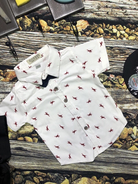 [ XẢ HÀNG ] áo sơ mi tay ngắn bé trai, chất vải đẹp, mịn, mát, cực co dãn, đủ màu như hình