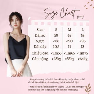 Áo hai dây nữ lụa cao cấp mát mịn Junnie Closet
