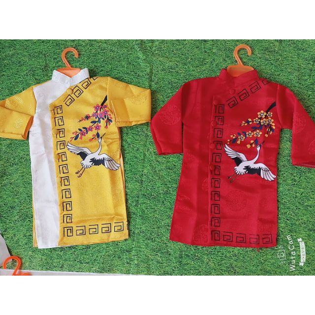 Áo dài cách tân chim hạc cho bé trai