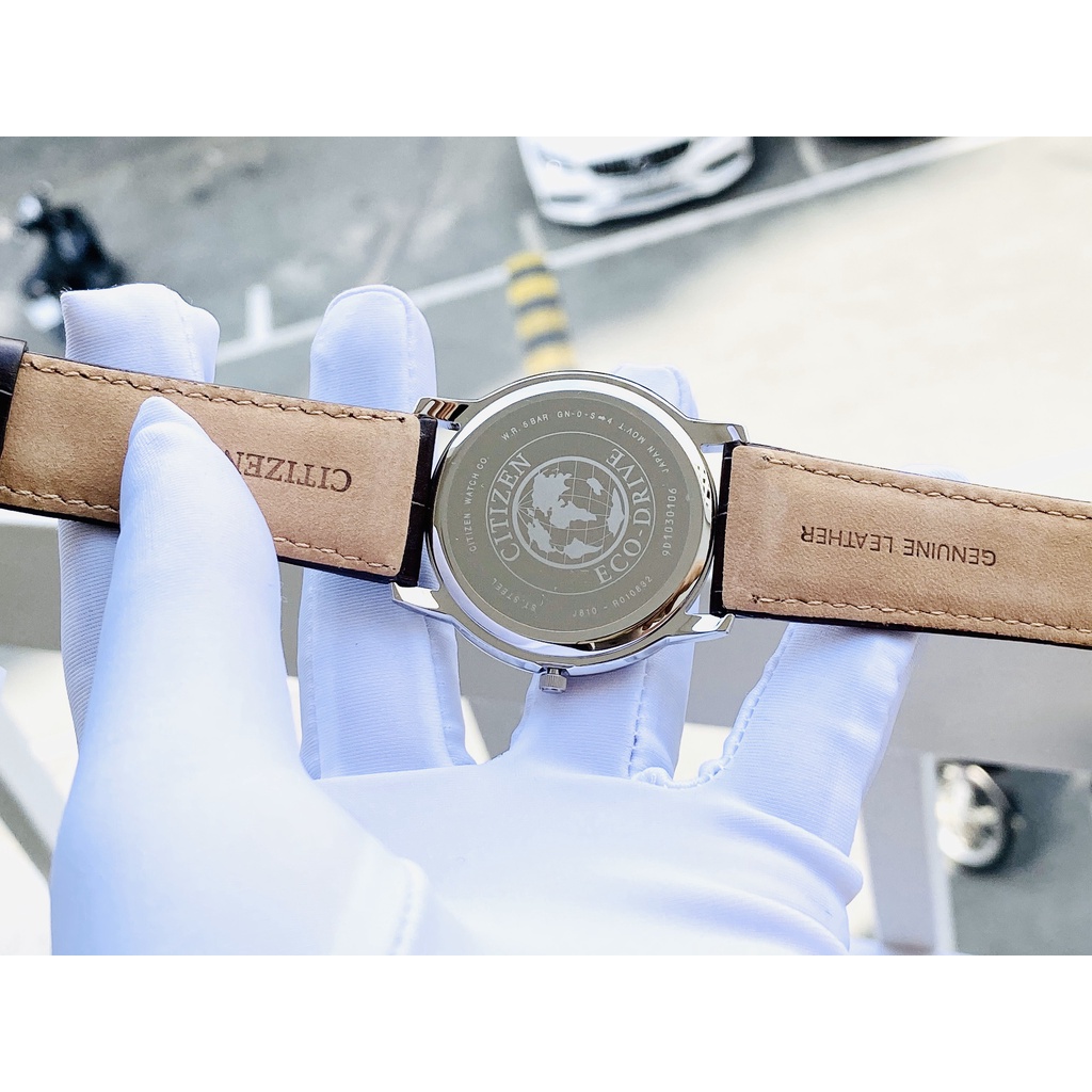 Đồng hồ nam dây da Citizen Eco Drive AW1211 12A