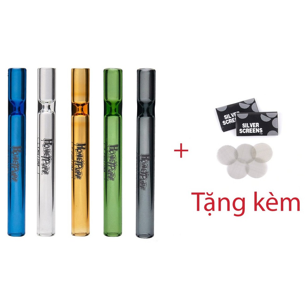 Ống Hút Thủy Tinh Honey Puff Có Đầu Lọc