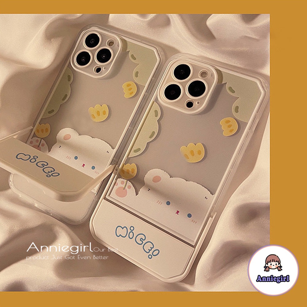 Ốp Điện Thoại TPU Mềm Siêu Mỏng Họa Tiết Gấu Và Hoa Dễ Thương Dành Cho IPhone 13 12 11 Pro Max X XR 8 7 Plus