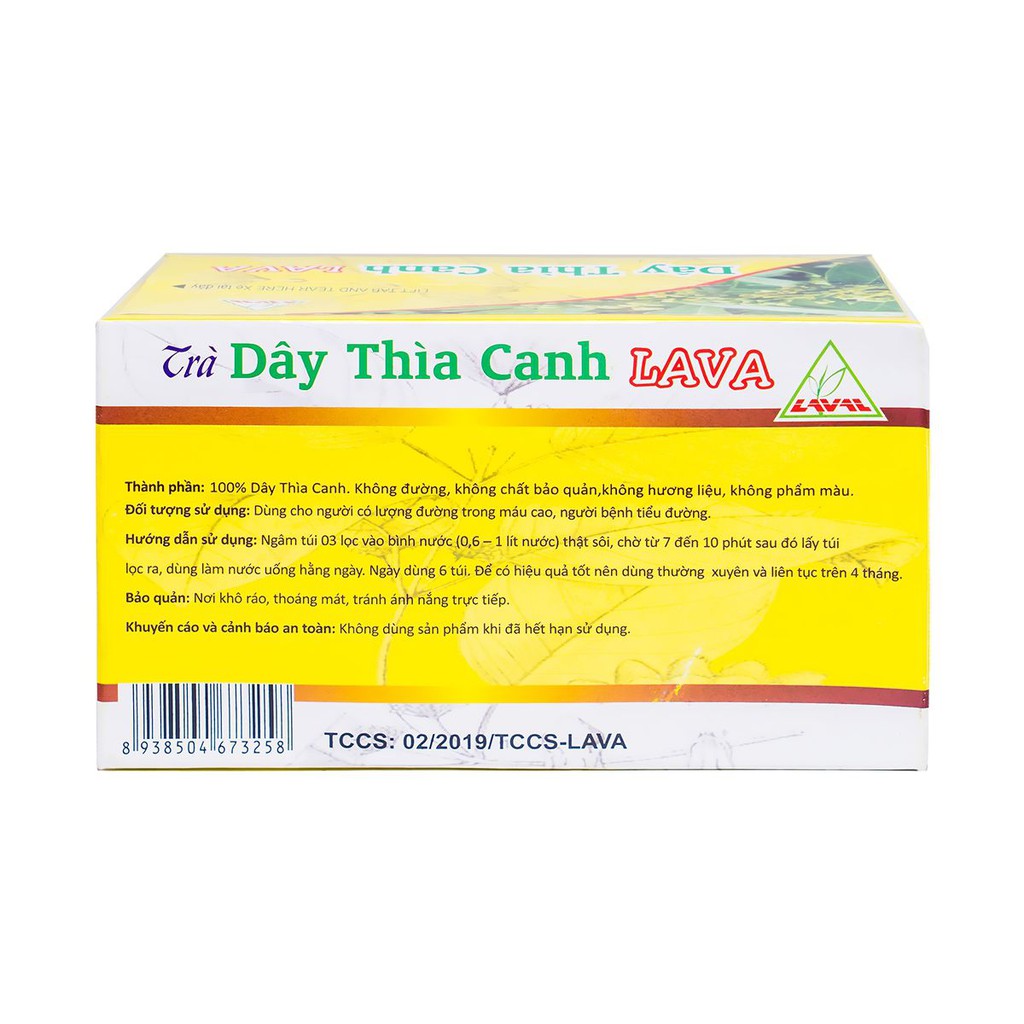 Trà Dây thìa canh Lava 30 túi lọc  - Hỗ trợ giảm đường huyết, ngăn biến chứng tiểu đường