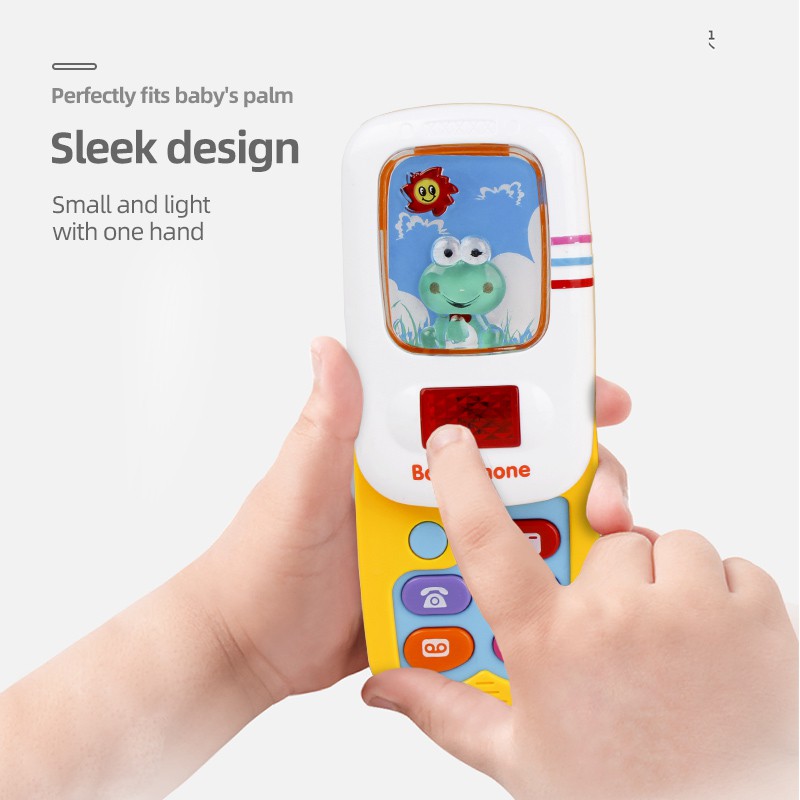 Coolplay Điện thoại đồ chơi có đèn LED và nhạc cho bé