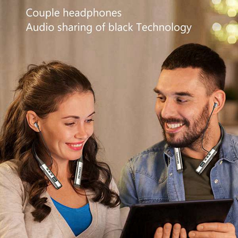 Tai Nghe Bluetooth 5.3 Đeo Cổ Thể Thao Trong Vòng 100 Giờ Kèm Bộ Truyền Tín Hiệu