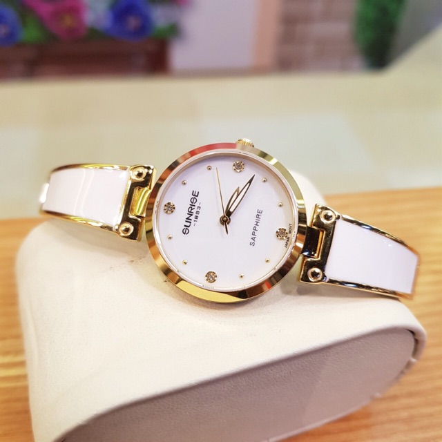 Đồng hồ nữ SUNRISE 9991SB, Vành Đá sang trọng,full hộp thẻ chính hãng, Kính Sapphire chống xước chống nước tốt | BigBuy360 - bigbuy360.vn
