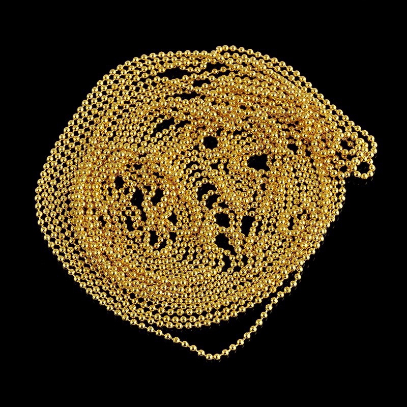 Chuỗi dây kim loại liên kết các hạt tròn trang trí móng nghệ thuật dài 3m