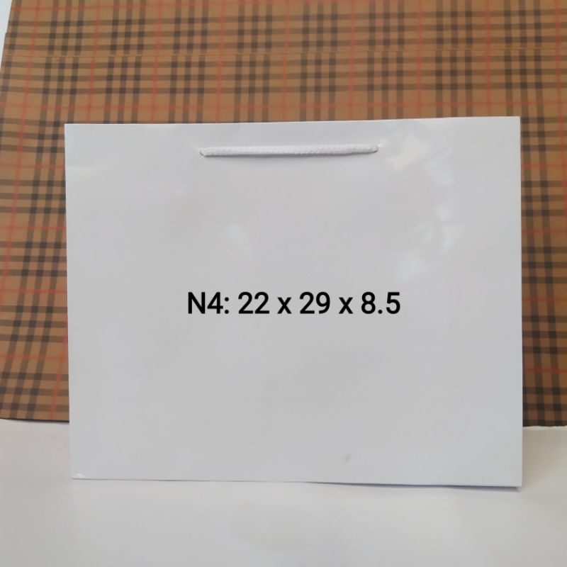 50 Túi giấy trắng số 4 Túi giấy đựng quà Túi quà tặng- túi đựng quà hình thật | WebRaoVat - webraovat.net.vn