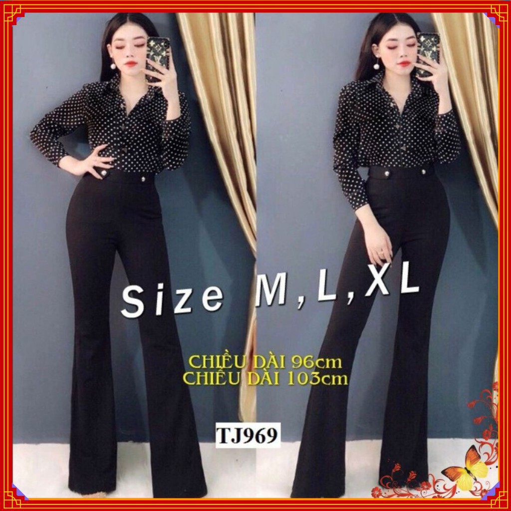 Đồ Bay Đẹp 💝FREESHIP💝 Jum dài ống loe áo bi dây kéo lưng xinh xắn J969