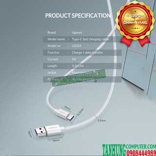 CÁP USB TYPE C TO USB 2.0 UGREEN 40888
