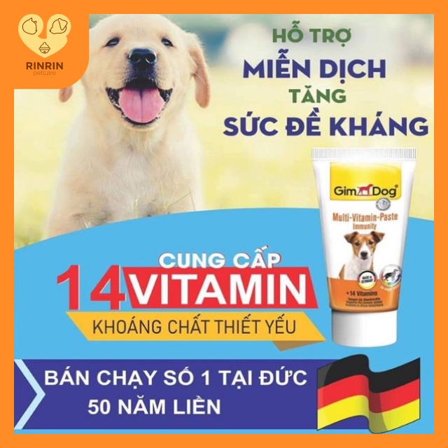Gel dinh dưỡng Gim dog cung cấp 14 vitamin thiết yếu cho chó