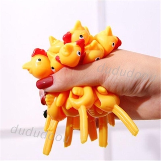 Bộ 3 đồ chơi chú gà cao su đàn hồi vui nhộn