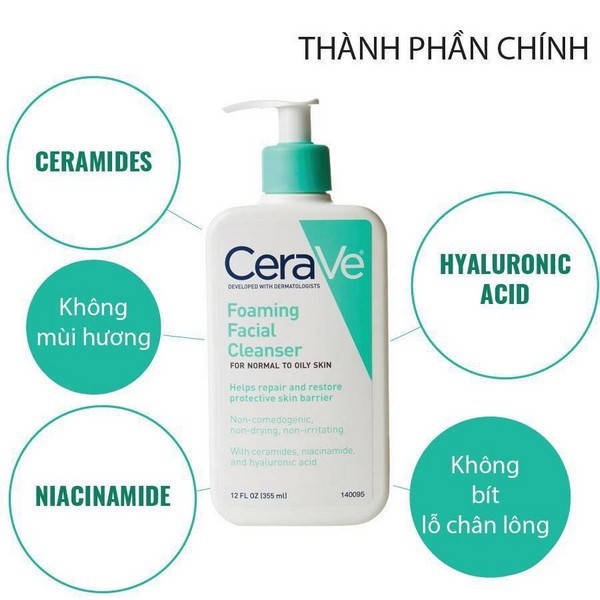 [ Giá Ưu Đãi ] Sữa rửa mặt Cerave Foaming Facial Cleanser làm sạch êm ái