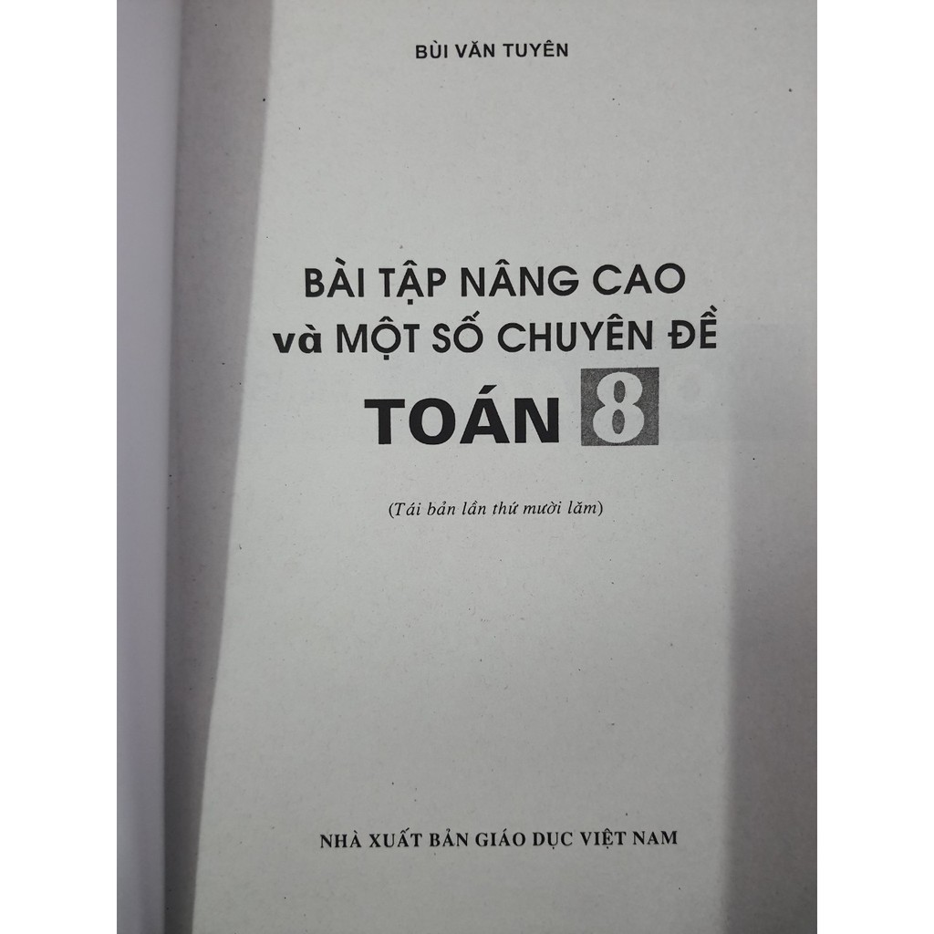 Sách - Bài tập nâng cao và một số chuyên đề Toán 8