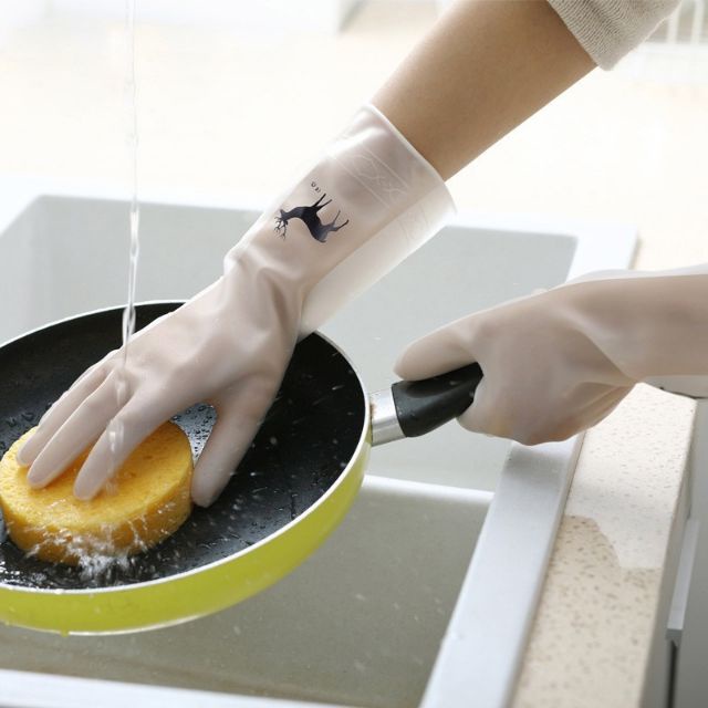 Găng tay rửa chén cao su siêu dai hình con hươu - Găng tay rửa bát - Găng tay làm bếp - Găng tay vệ sinh (hoặc hạc)