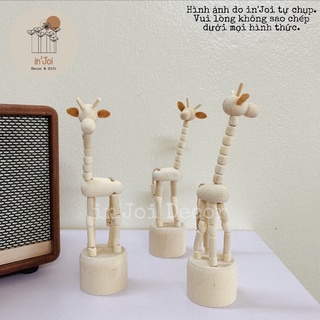 Mô hình hươu cao cổ mini bằng gỗ trang trí - in’Joi Decor