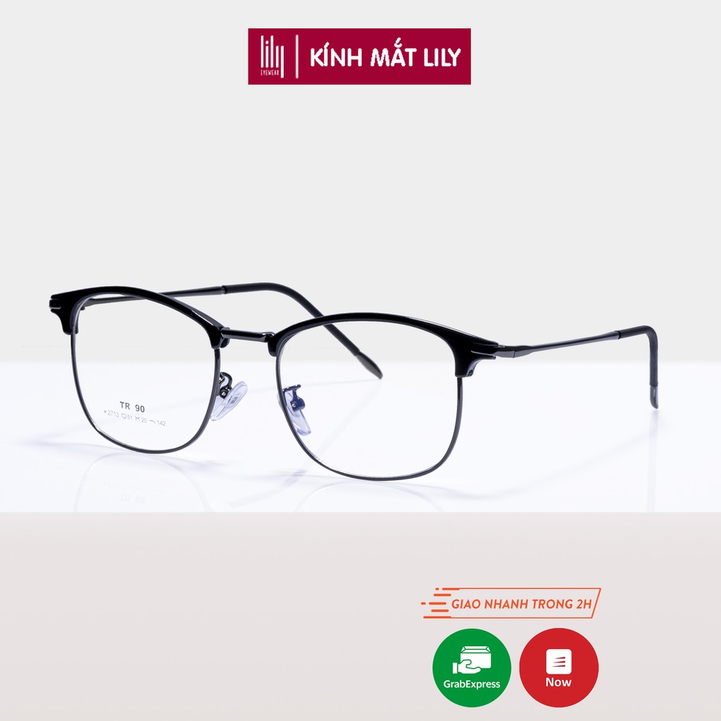 Gọng kính cận kim loại thời trang nam nữ Lilyeyewear 2713 nhiều màu