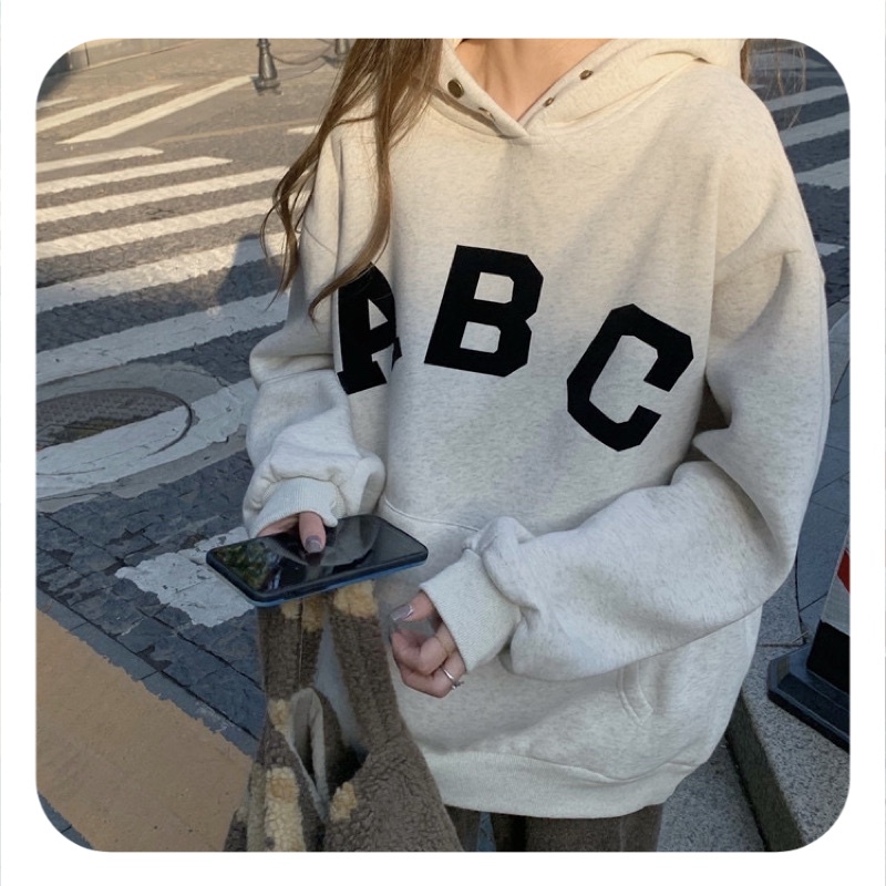 Áo hoodie ABC , áo khoác nỉ nam nữ dáng rộng phong cách ulzzang Freeship