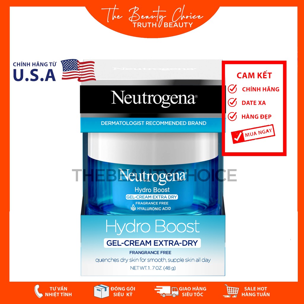 Kem dưỡng ẩm Neutrogena Hydro Boost Gel Cream Extra – Dry Skin (48g)