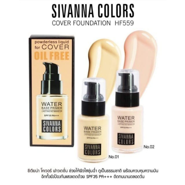 Kem nền/Kem lót Sivanna Colors Water Base Primer Oil Free Thái Lan kiềm dầu kháng nước | BigBuy360 - bigbuy360.vn